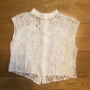 Vintage lace crop top